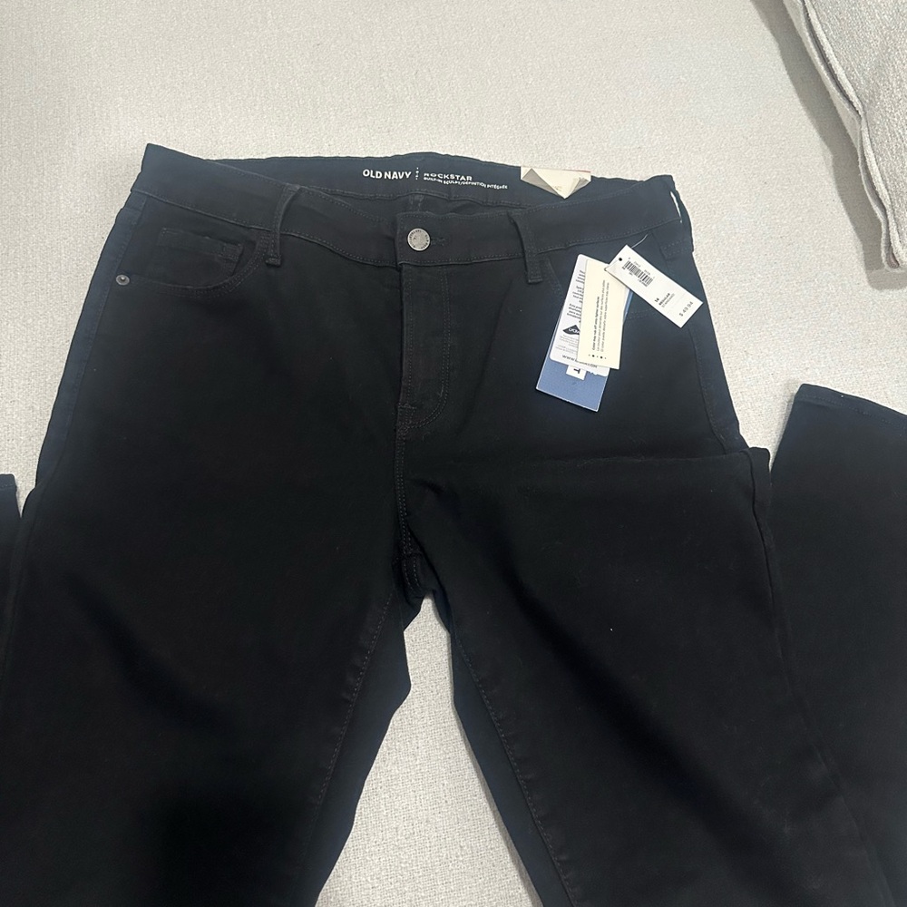 Old Navy Black Rockstar Skinny Jeans Classic Style NWT